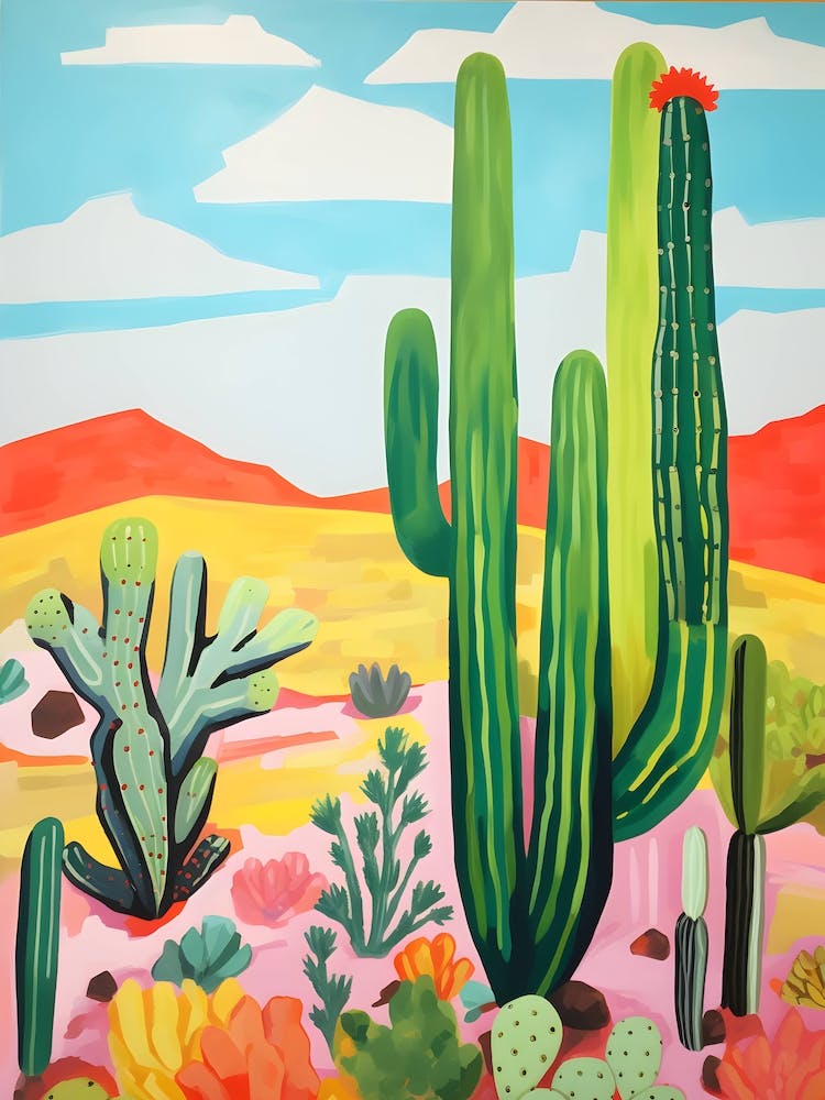 Retro Cactus Illustration