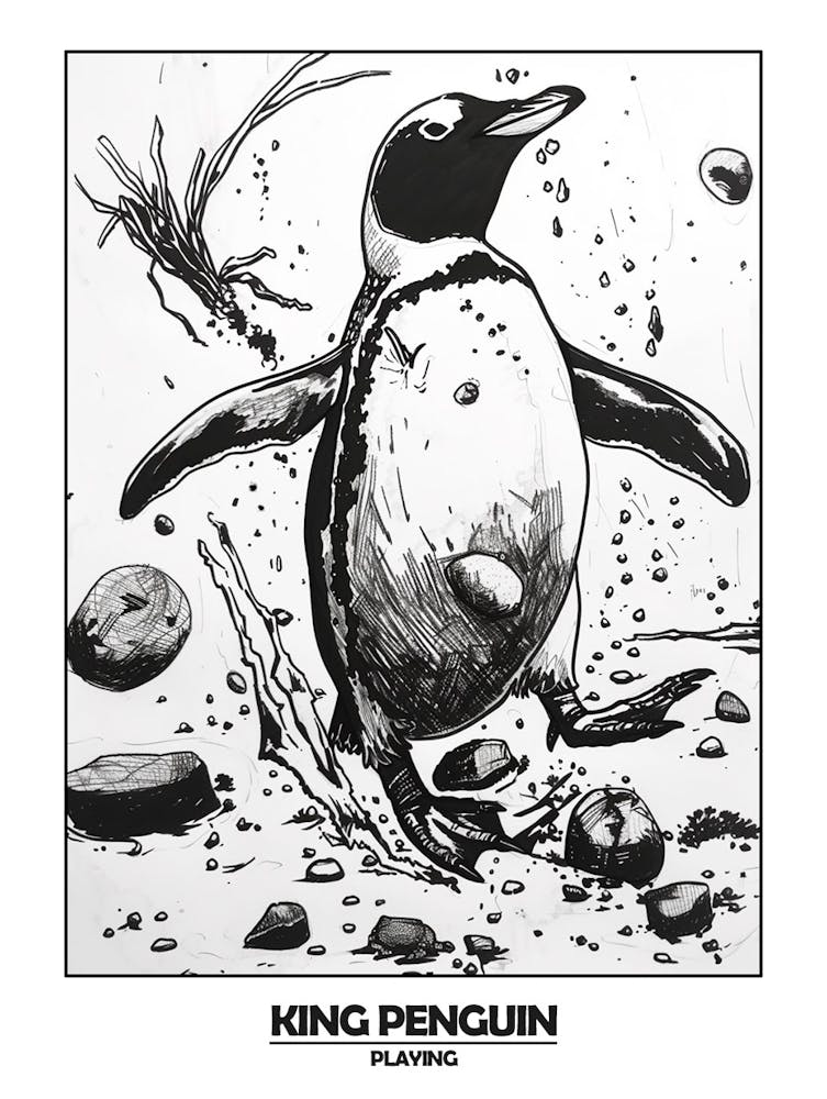 Penguin Playing Poster 5