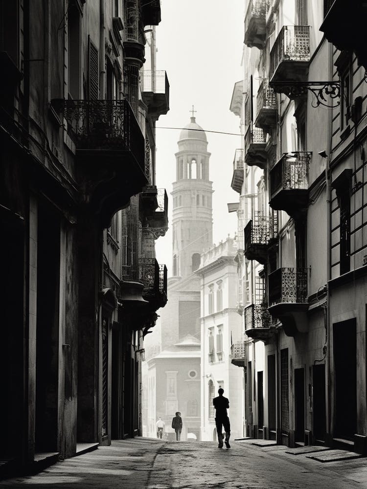 Genoa, Italy,, Mediterranean Black And White Photography Analogue 1