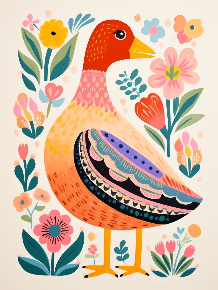 Pink Scandi Duck 1