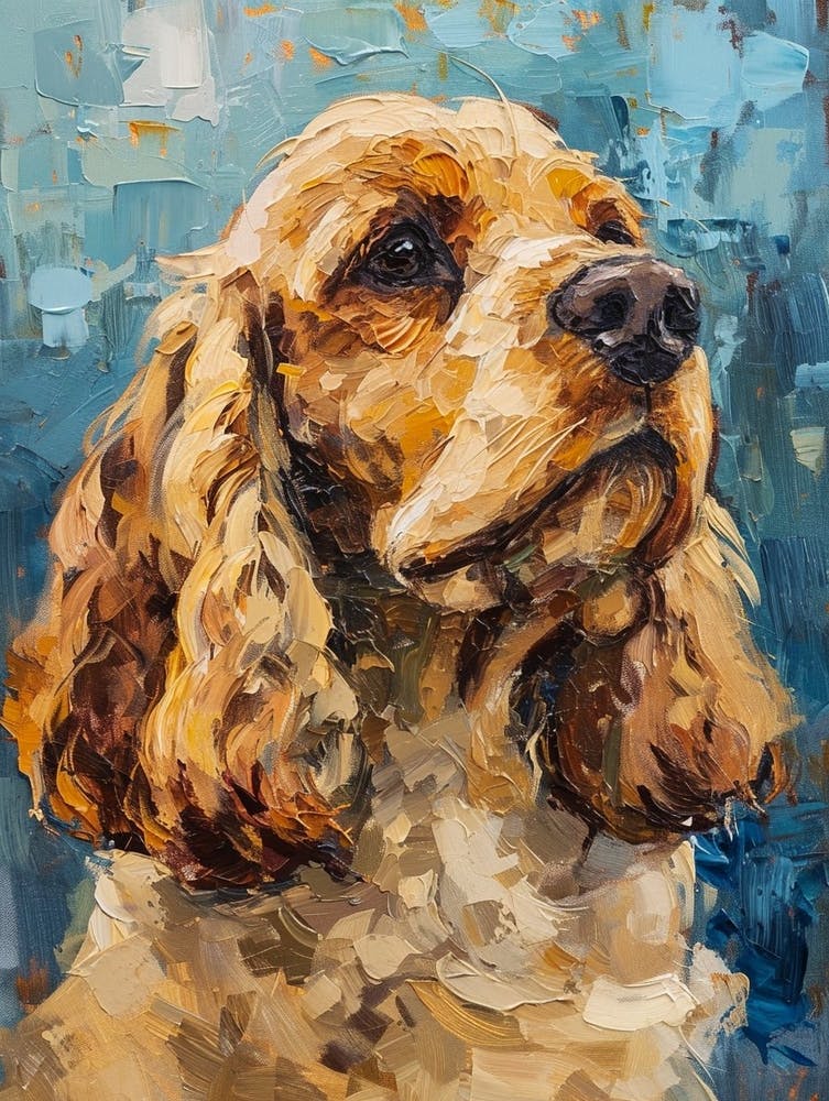 Cocker Spaniel Acrylic Painting 6