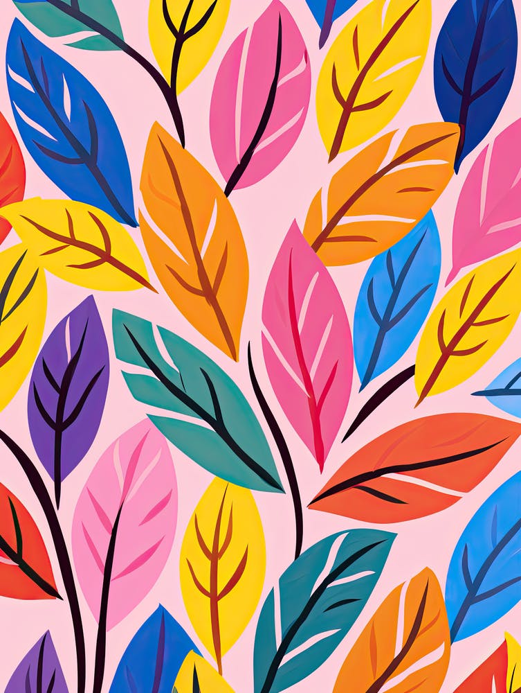 Fleurs d'Automne, Style Matisse, Art floral