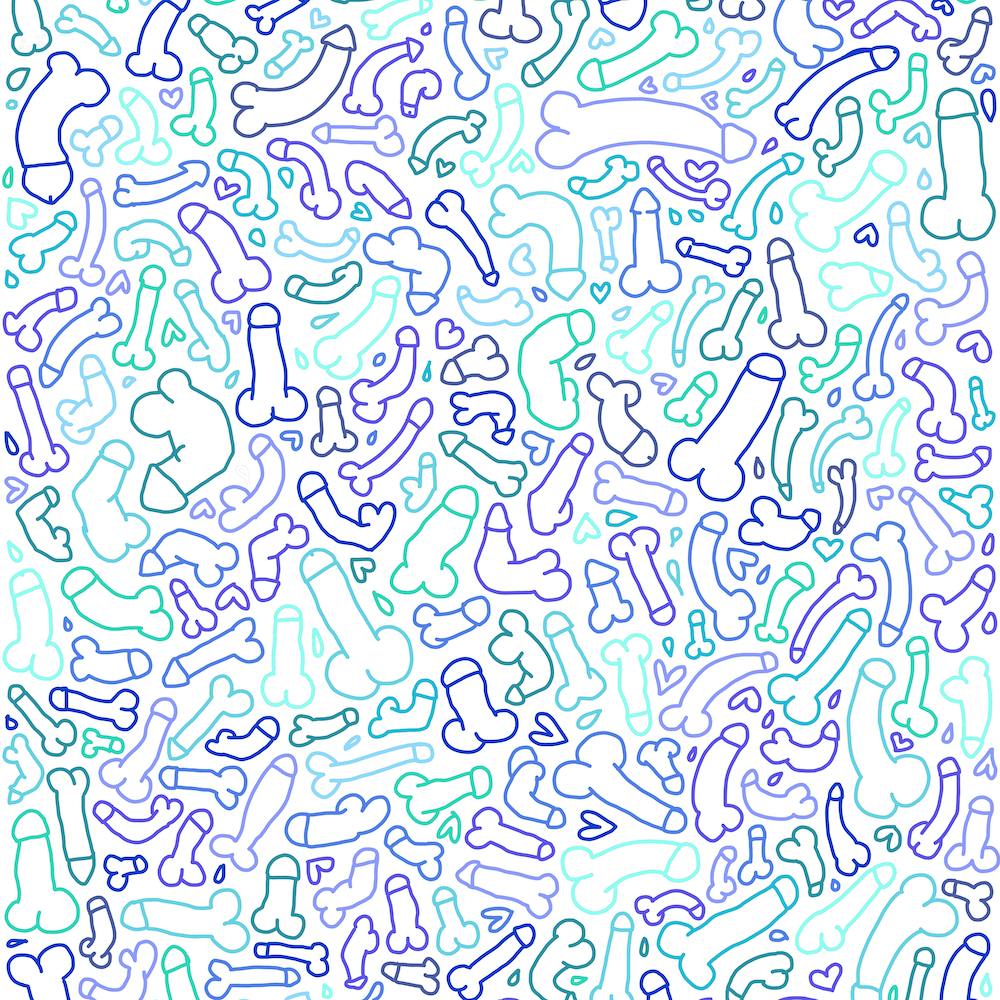 Penis design blue