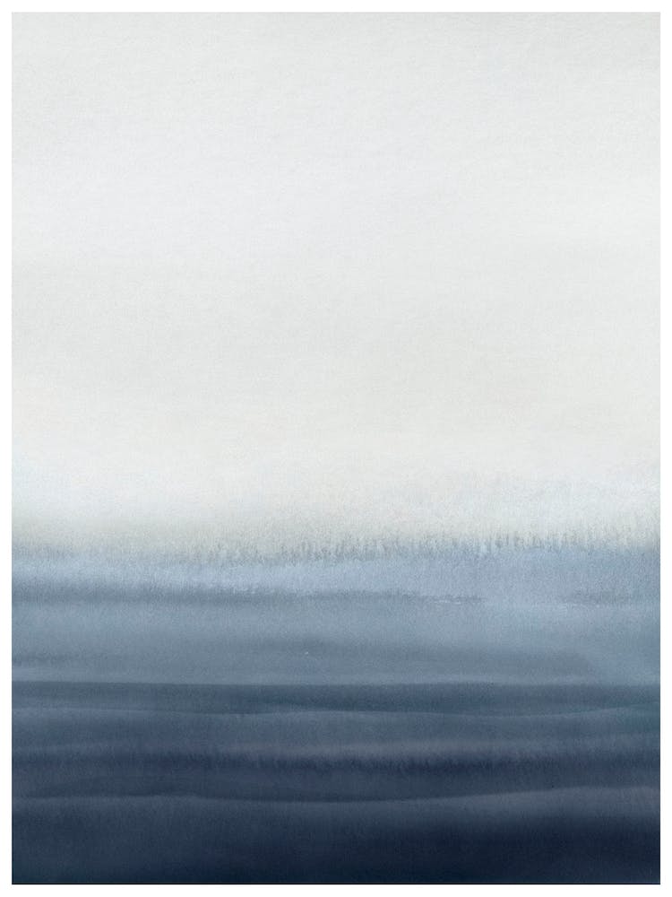 Blue Abstract Landscape Art