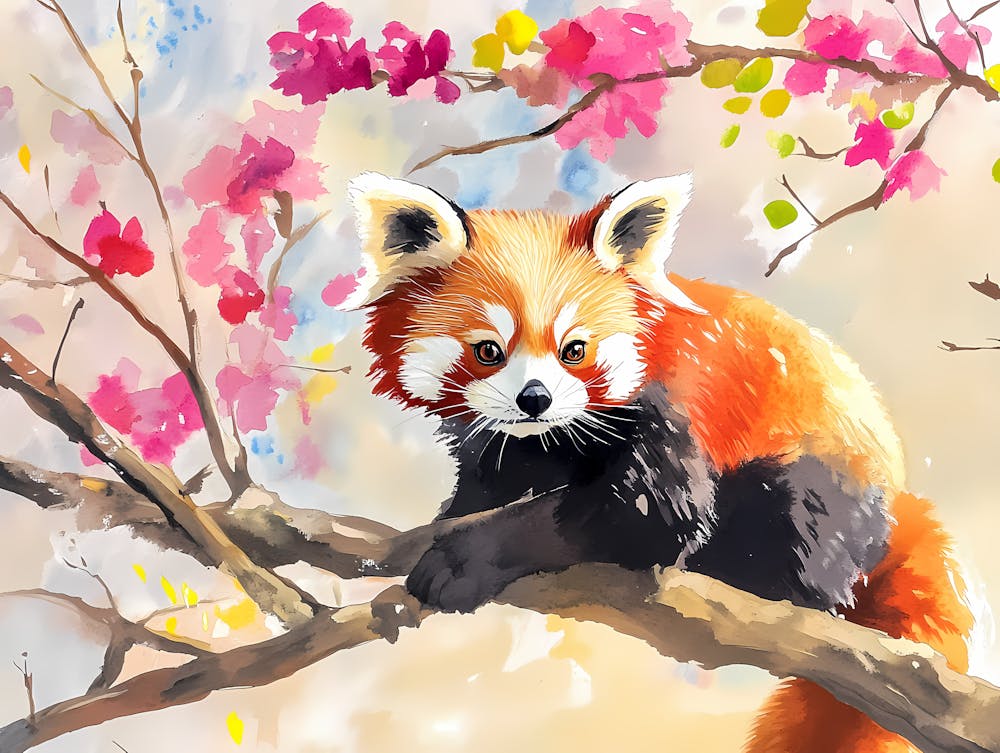 Red Panda Painting