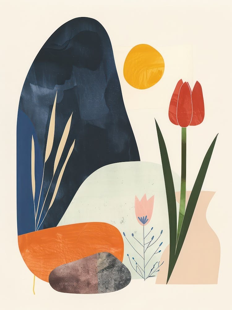 Abstract Candles Flowers 13