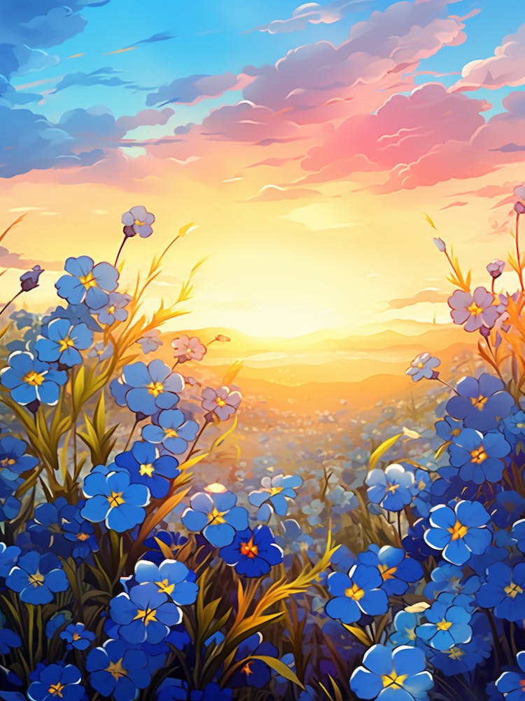 Forget Me Not By The Sunset (1)