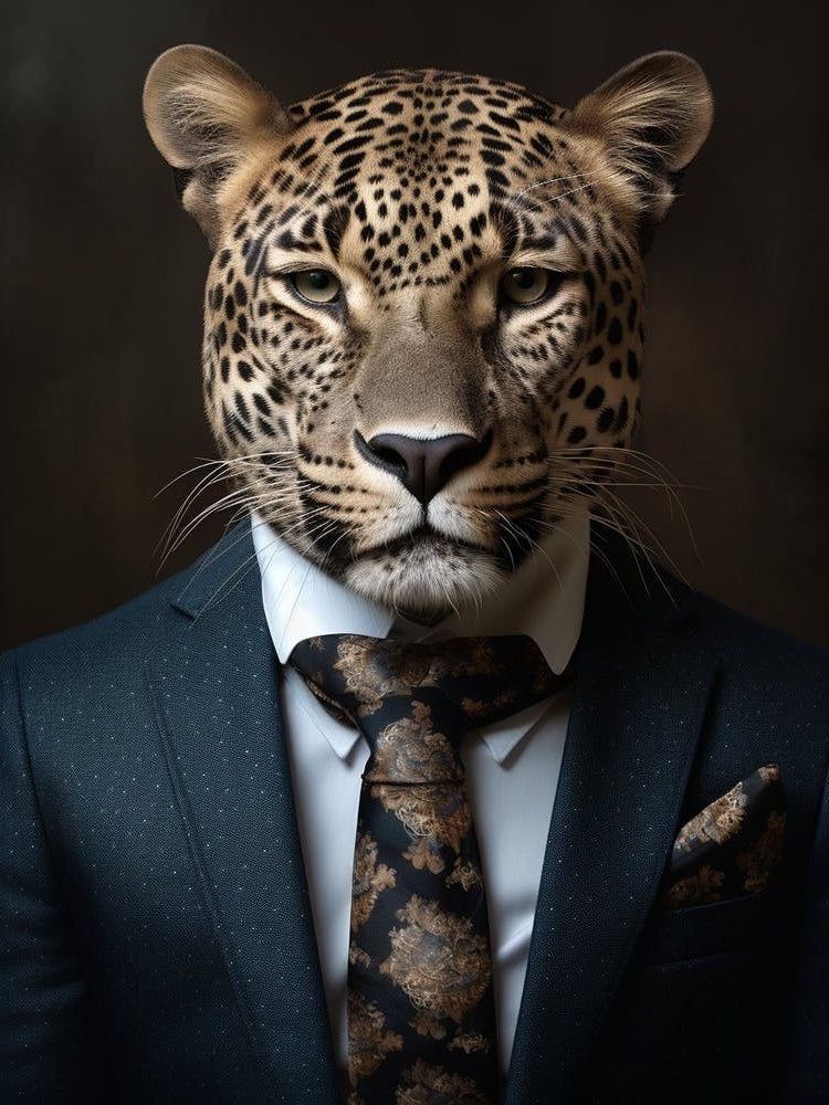African Leopard Wearing A Suit 1