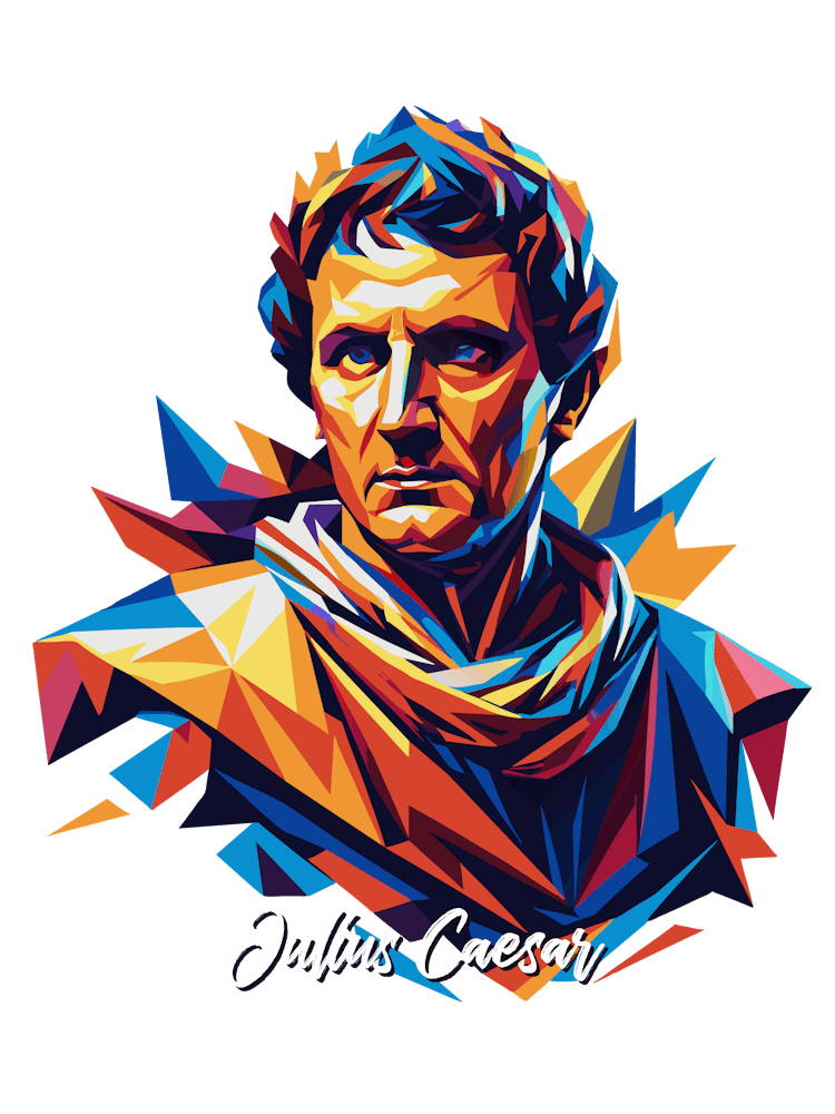 Julius Caesar 02 Portrait WPAP Pop Art