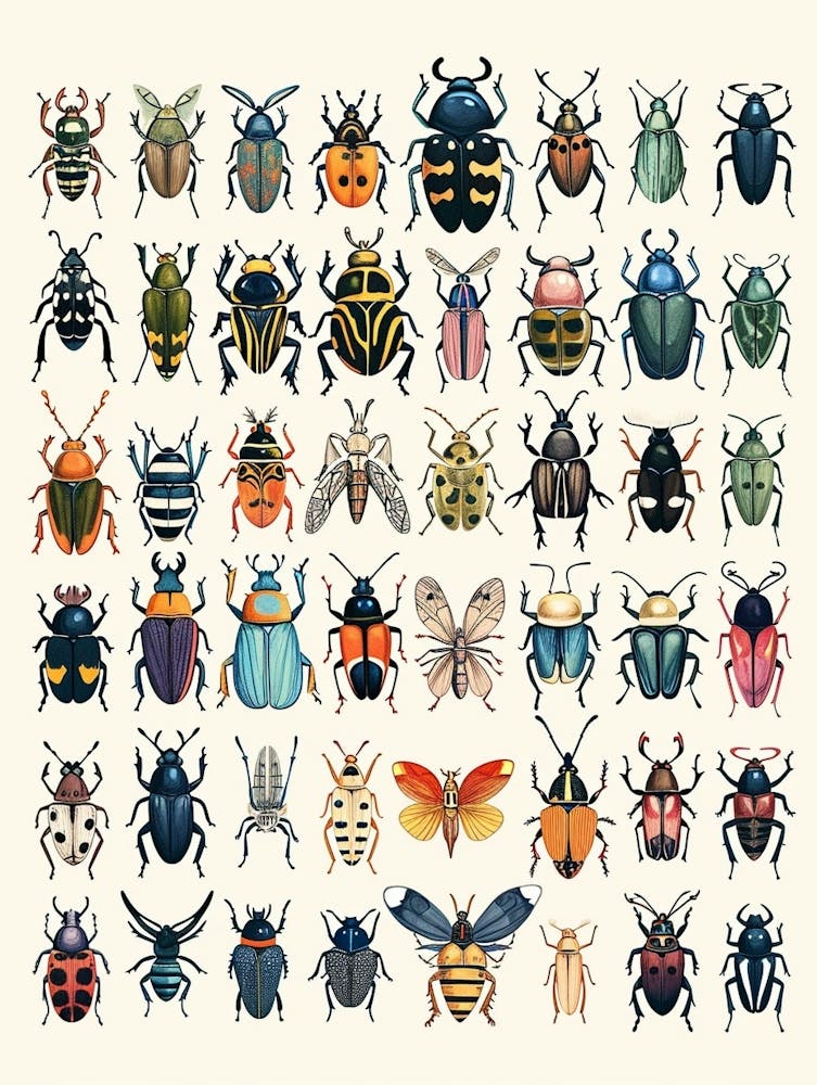 Colourful Insect Illustration Beetle 19