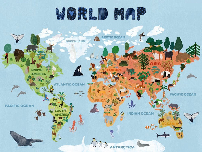 Carte du Monde Anglais