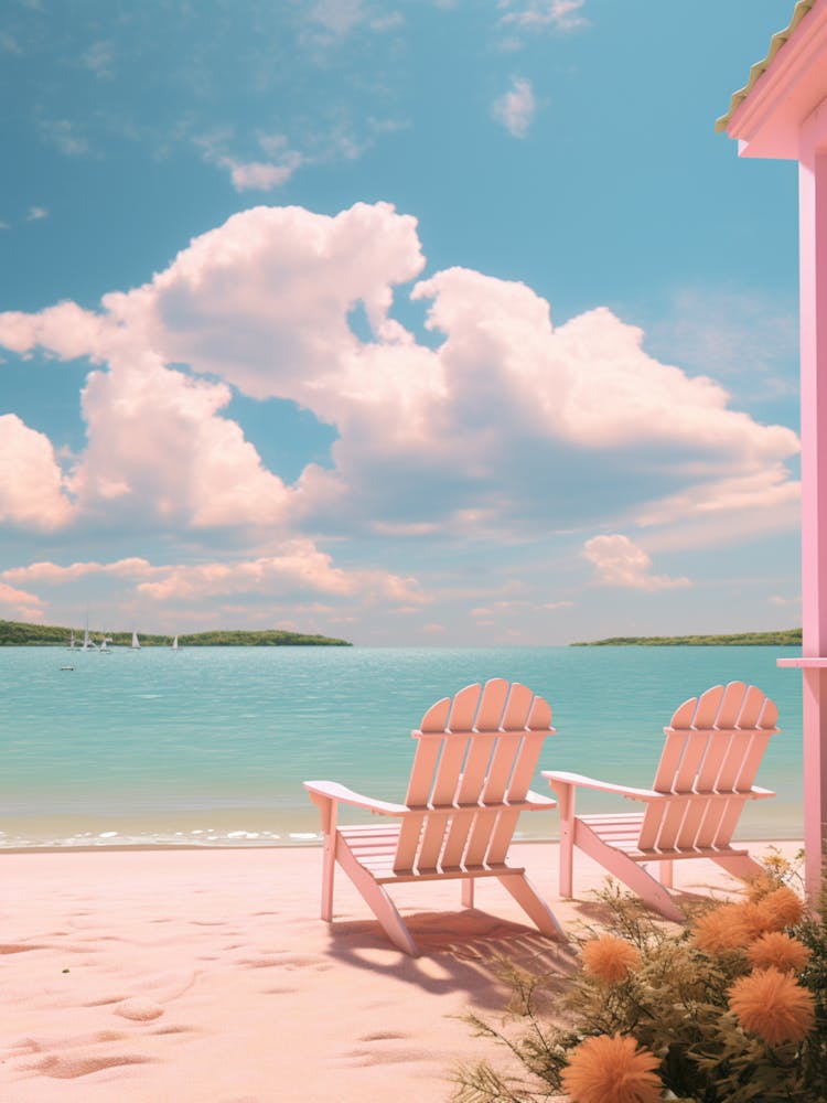 Jonesport Beach Maine Turquoise And Pink Tones 2