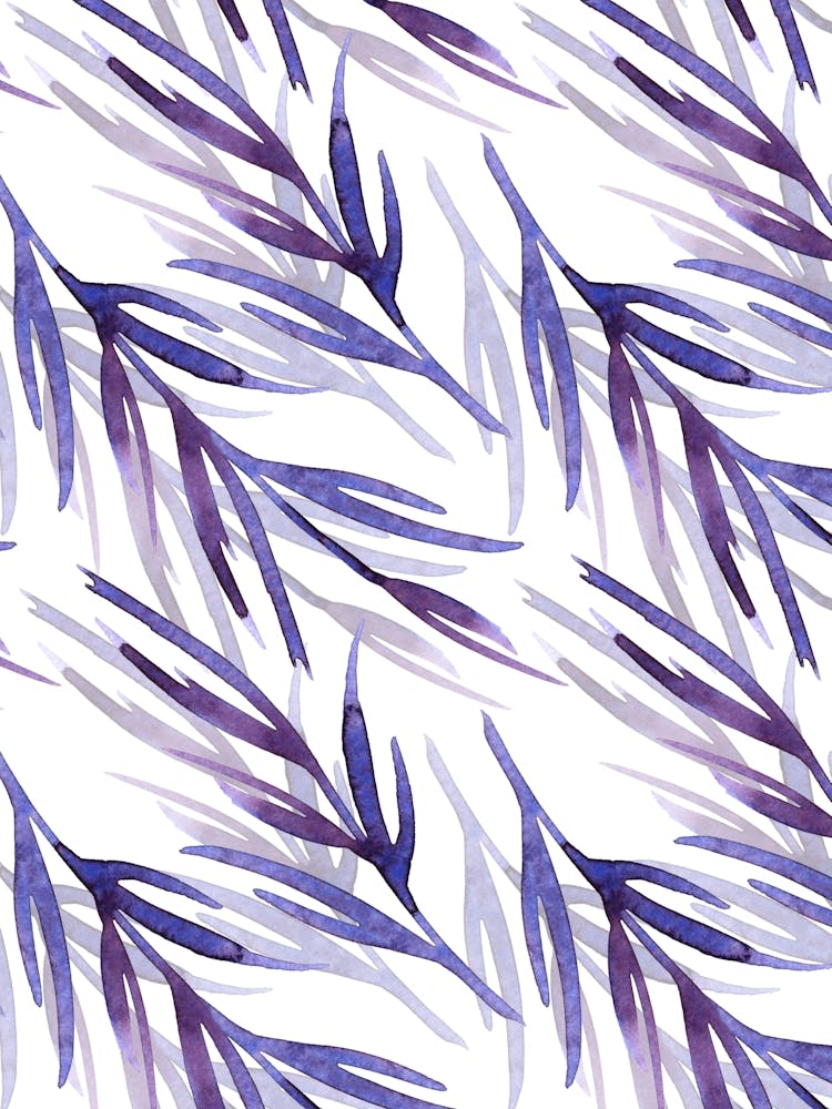Violet Brunch Leaves Pattern