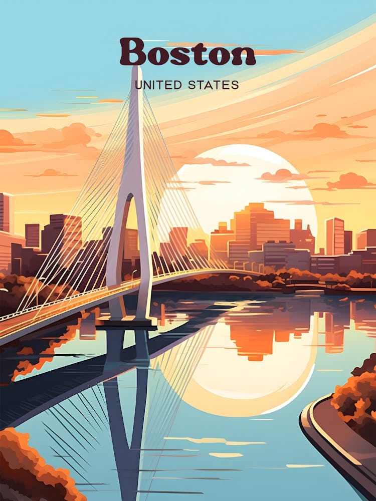 Boston United States 3 Travel Poster 3 4 Resize