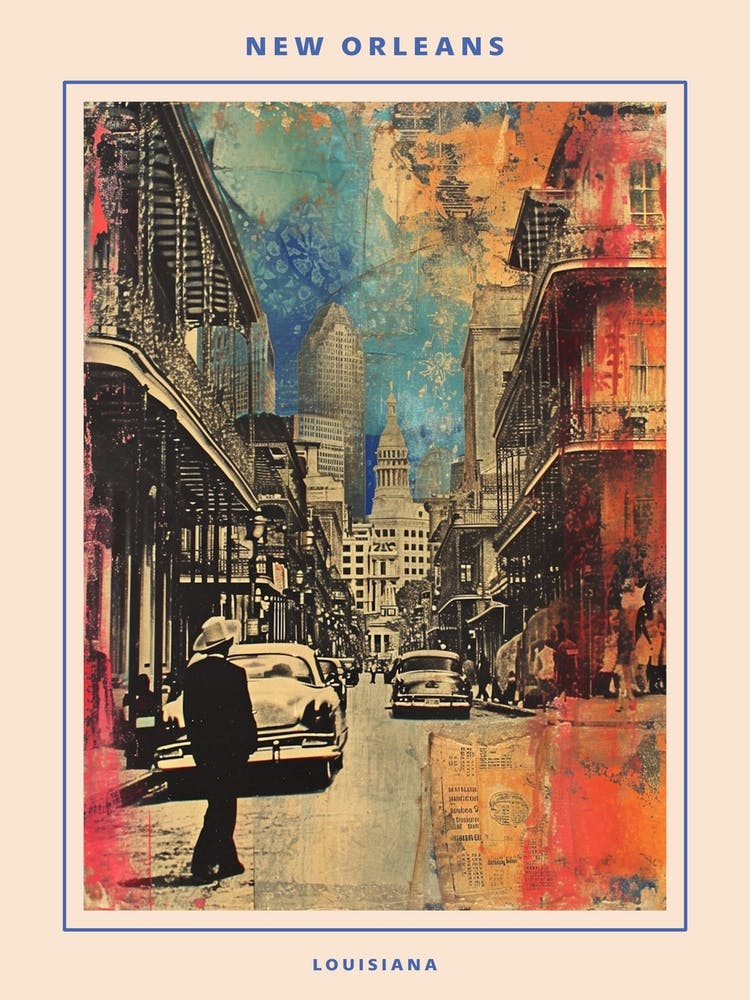 Retro New Orleans Collage-Poster 3