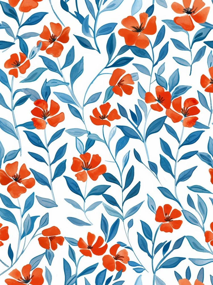 Watercolor Floral Pattern 4