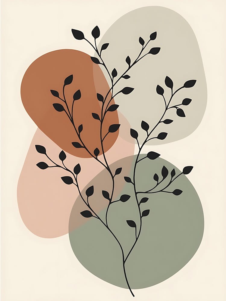 Muted Botanical Elegance in Soft Shades