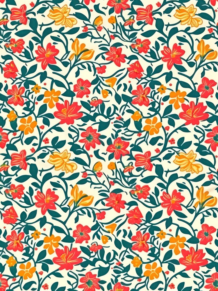 Flores Vista London Fabrics Floral Pattern 2