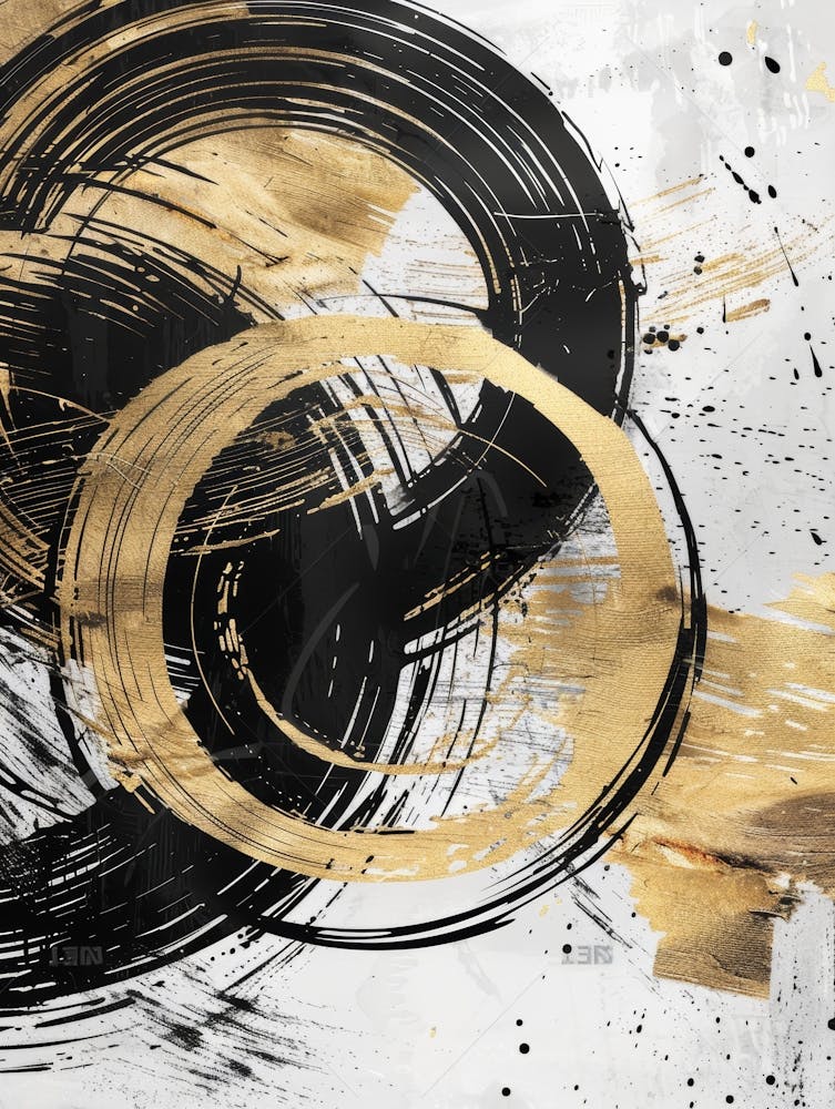 Gold Circles Canvas Print