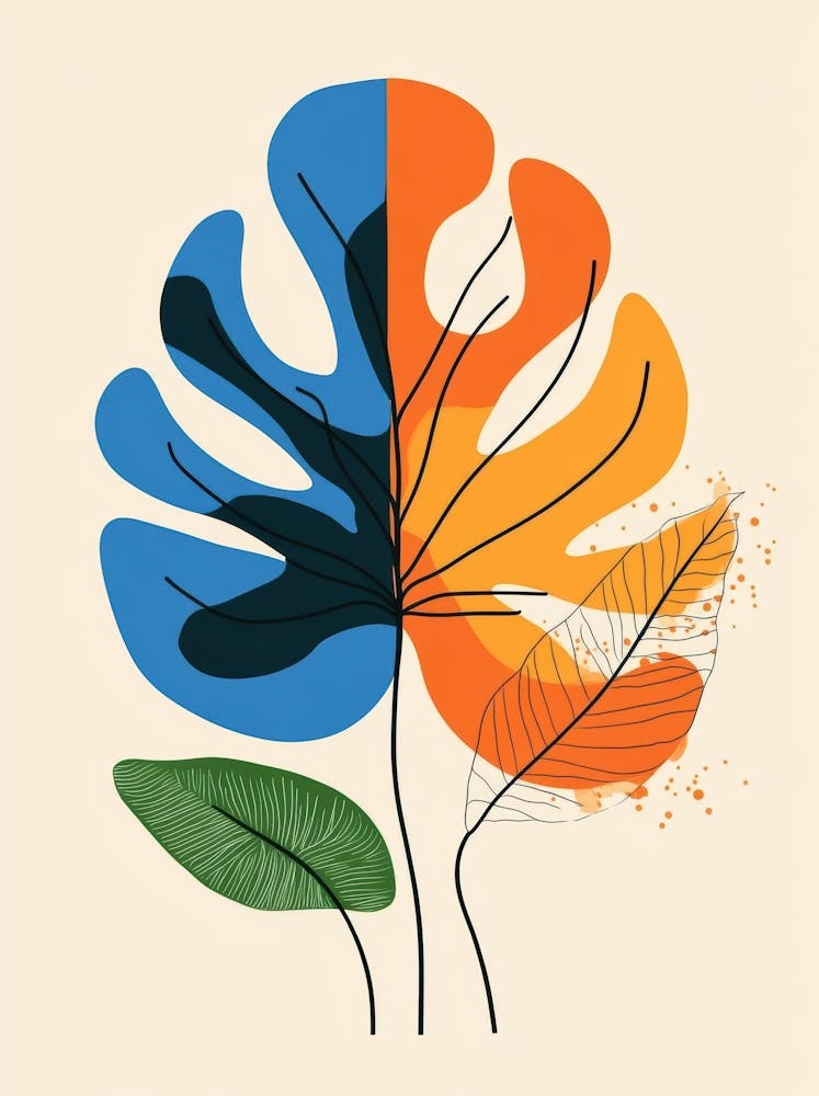 Abstract Of A Tropical Leaf