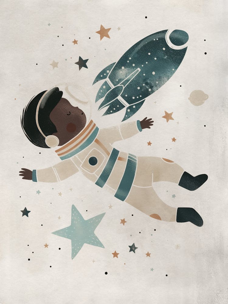 Boho Nursery 17 Astronaut