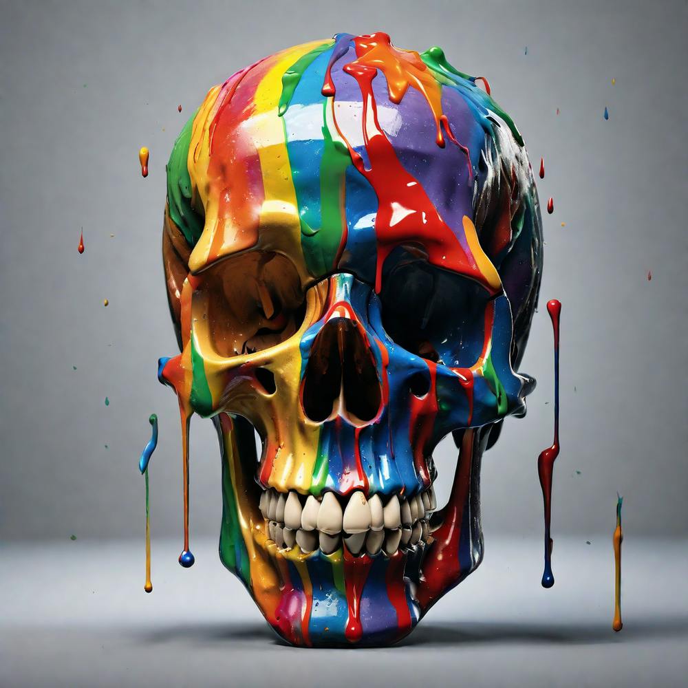 Rainbow Skull