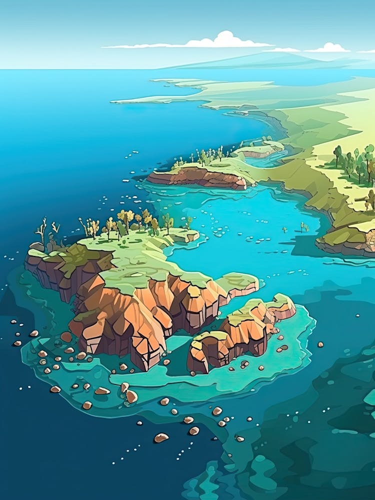 Gold Coast, Australia, Flat Illustration 4
