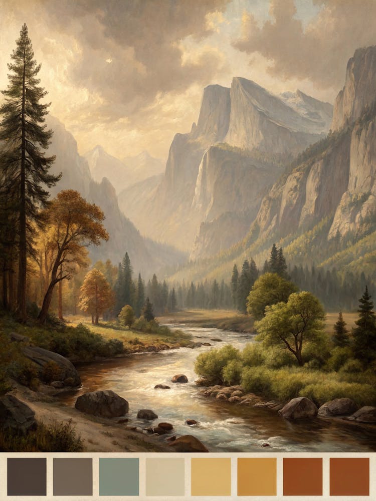 Oil Painting Style Neutral Block Colors