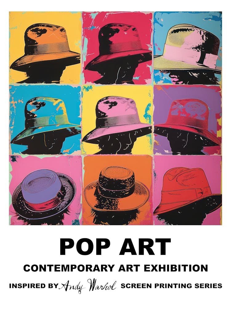 Poster Hats Pop Art 3