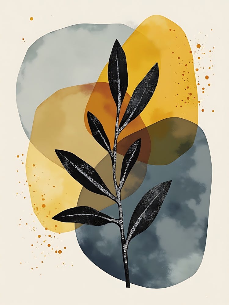 Neutral Meadow-Inspired Botanical Scene