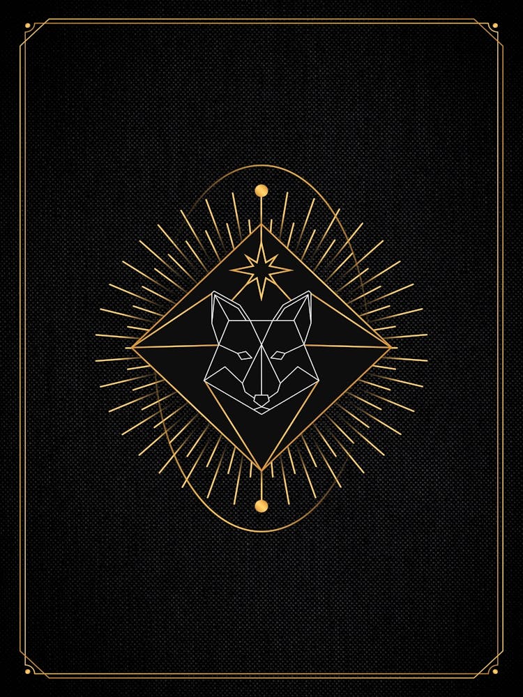 Fox — 🃏 Tarot Card deck, Tarot geometric