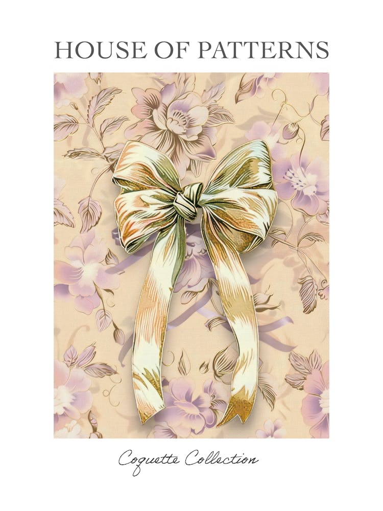 Coquette In Sage And Pink4 Pattern Poster