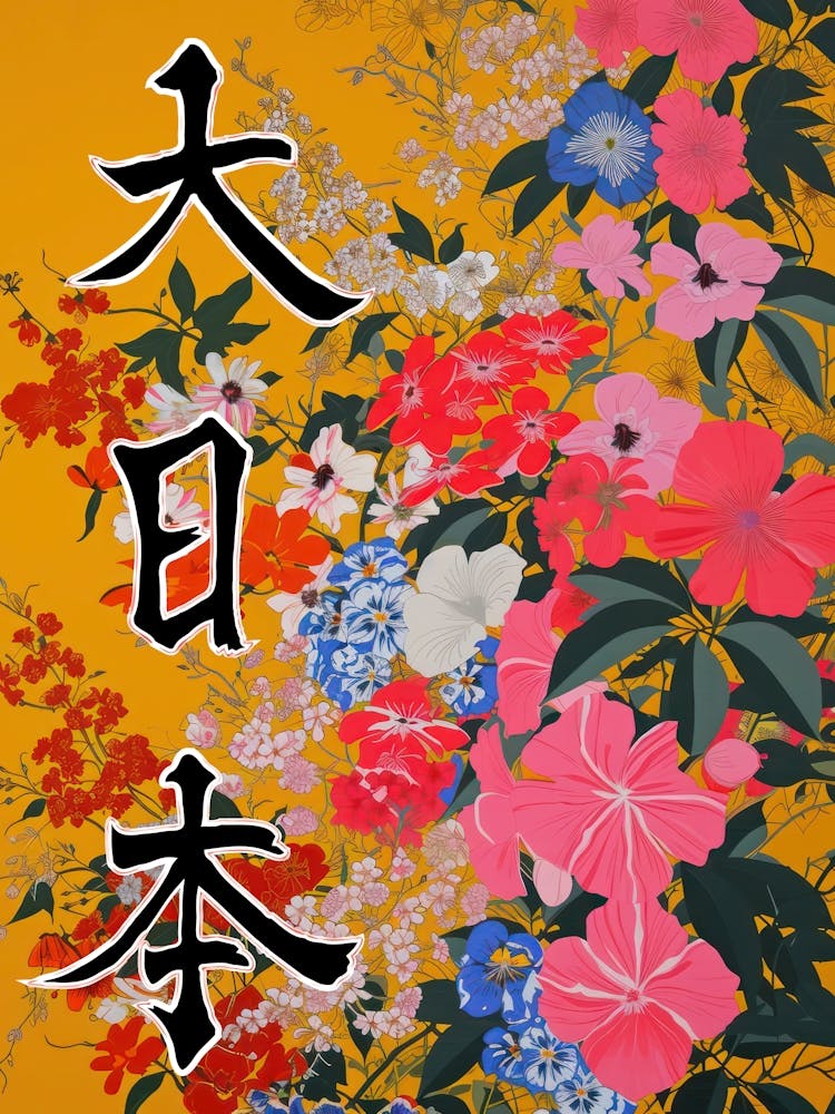 Great Japan Hokusai Poster Japanese Flowers 15