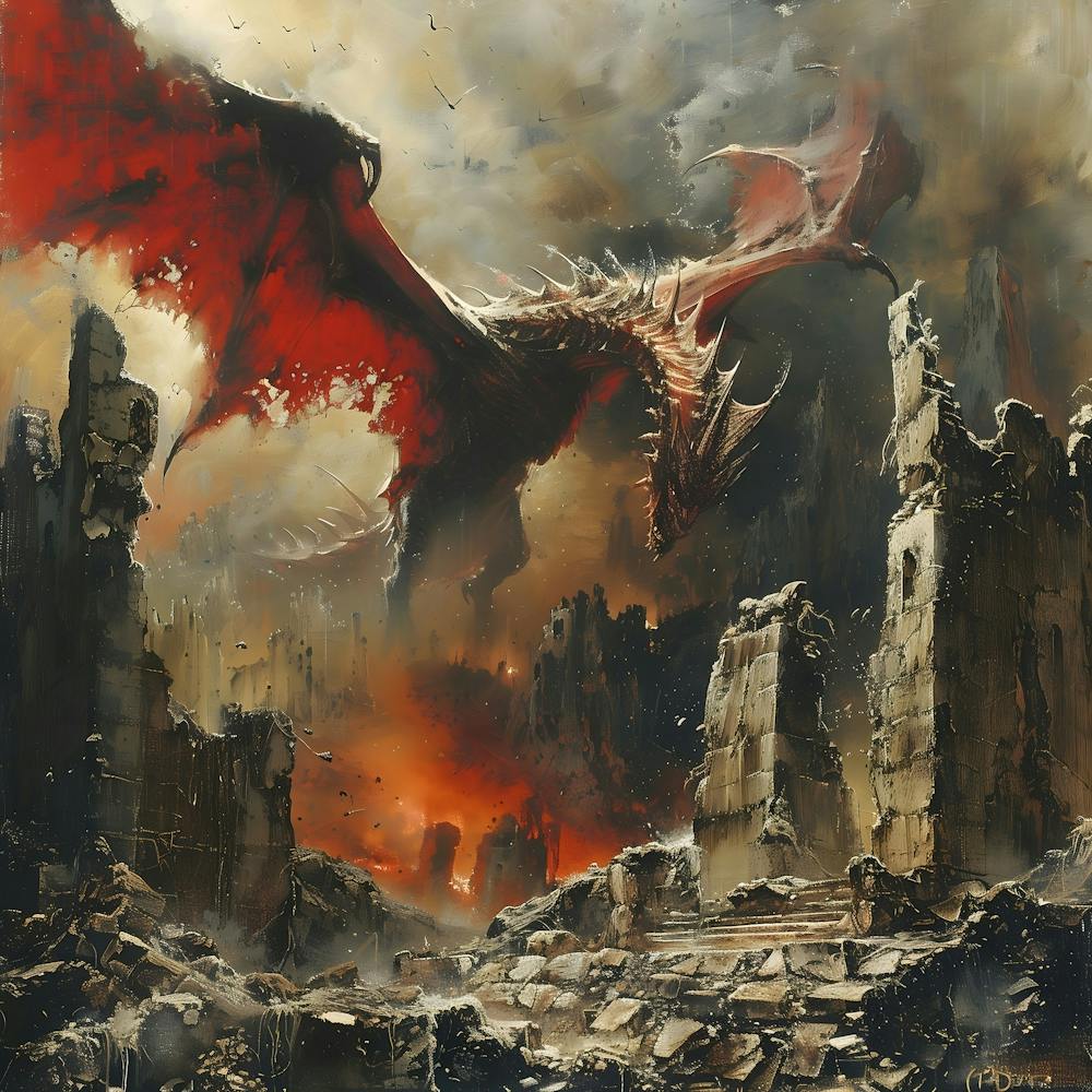 Dragon survole une ville, Impressionnisme et Réalisme