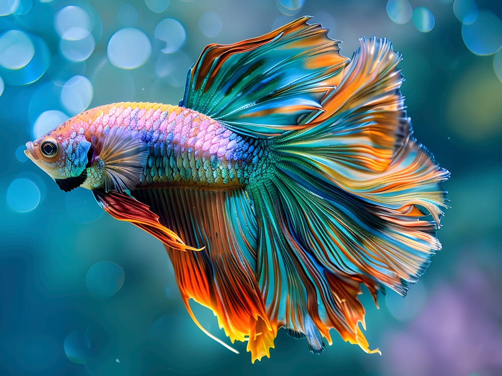 Colorful Siamese Fighting Fish: Nature's Underwater Masterpiece