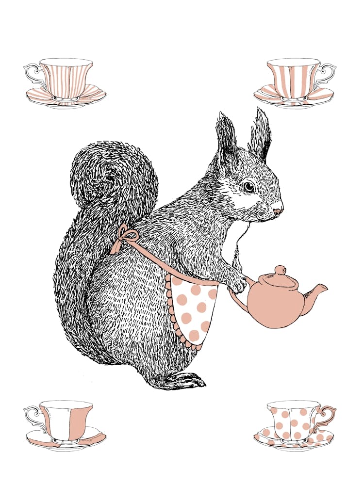 Tea Time Squirrel