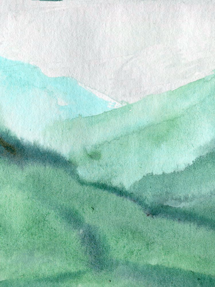 Watercolor Of Mountains 22