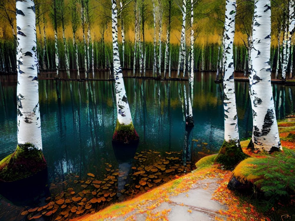 Birch Trees In Autumn 29