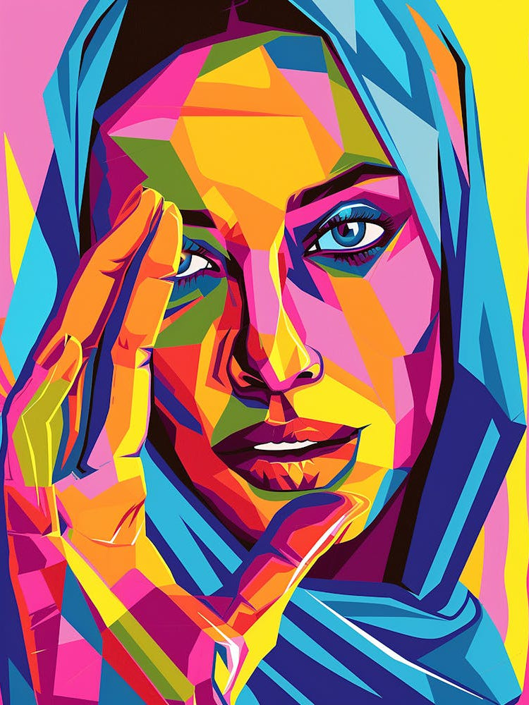Woman In A Colorful Scarf