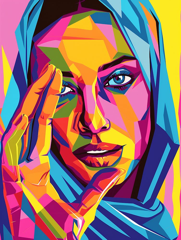 Woman In A Colorful Scarf