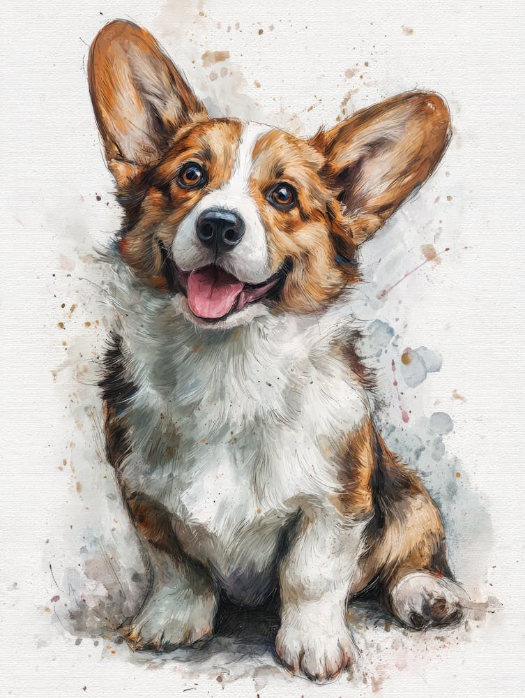 Aihrgdesign Isolated Watercolor Painting Of Dog Portraits Cor A9b1fb27 90d8 4211 A756 F9142eae75fe 0
