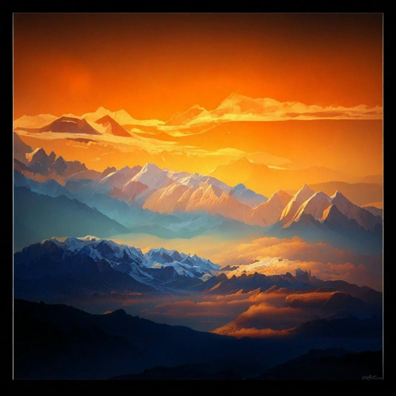 Sunset In The Mountains