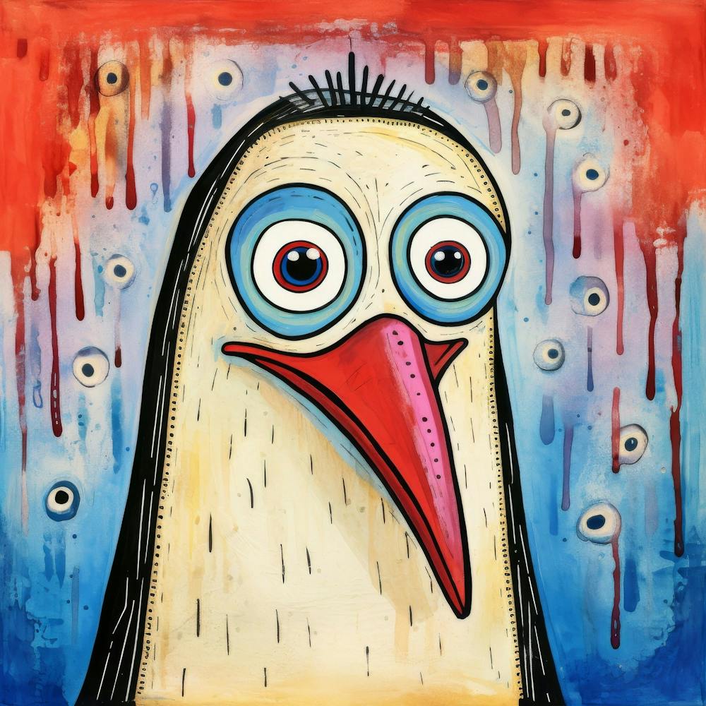 Abstract Emperor Penguin 2