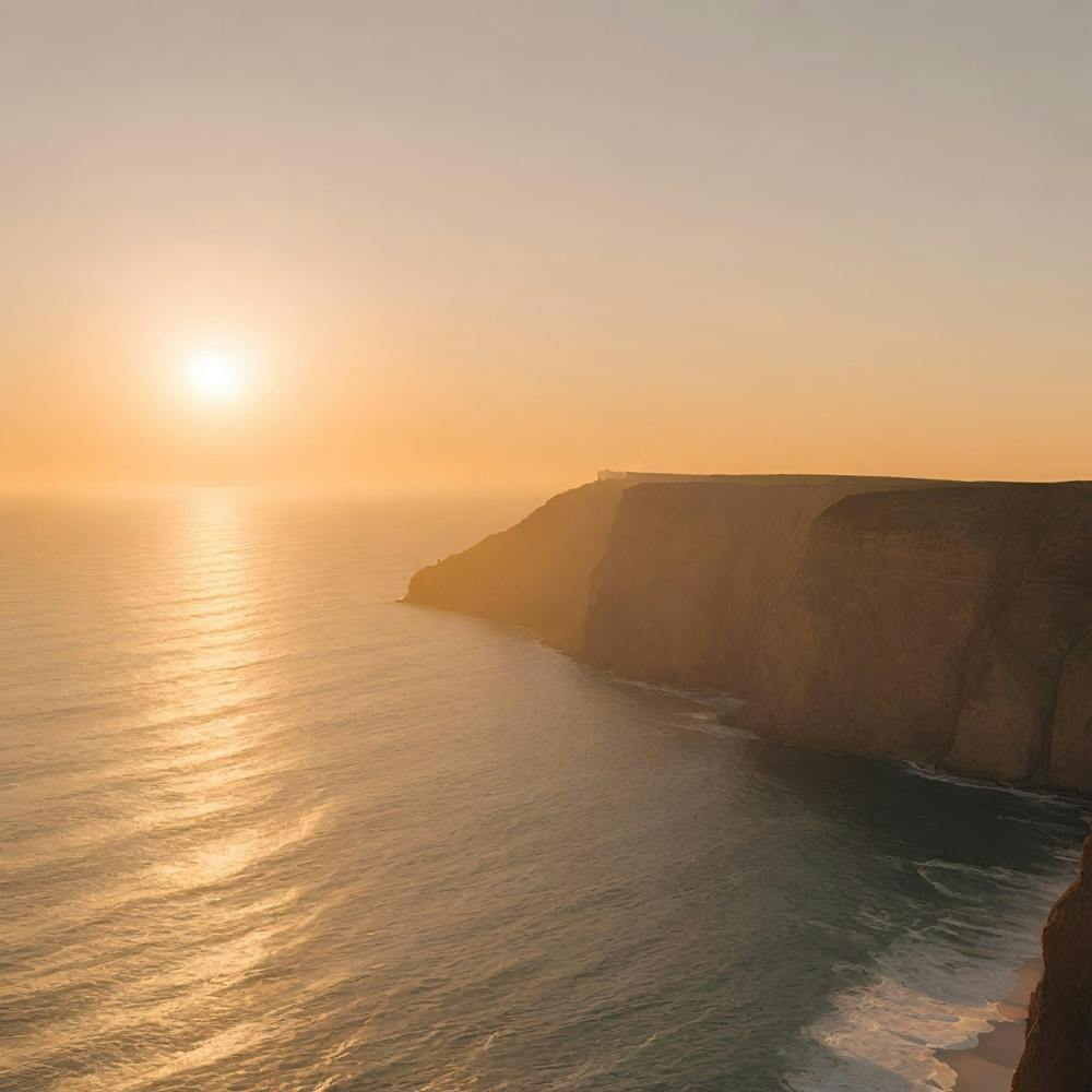 Sunset Over Cliffs