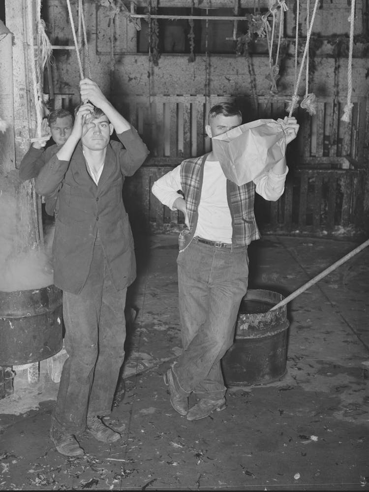 Untitled Photo, Possibly Related To Turkey Pickers Waiting For Work To Start, Cooperative Poutry Plant, Brownwood