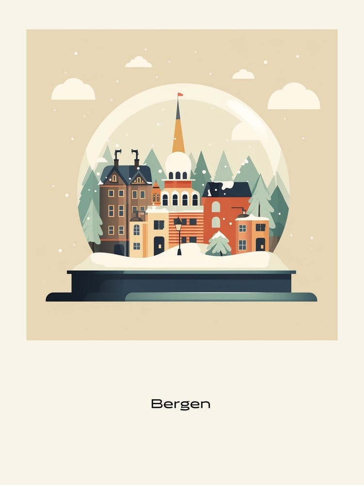 Bergen Norway 1 Snowglobe Poster