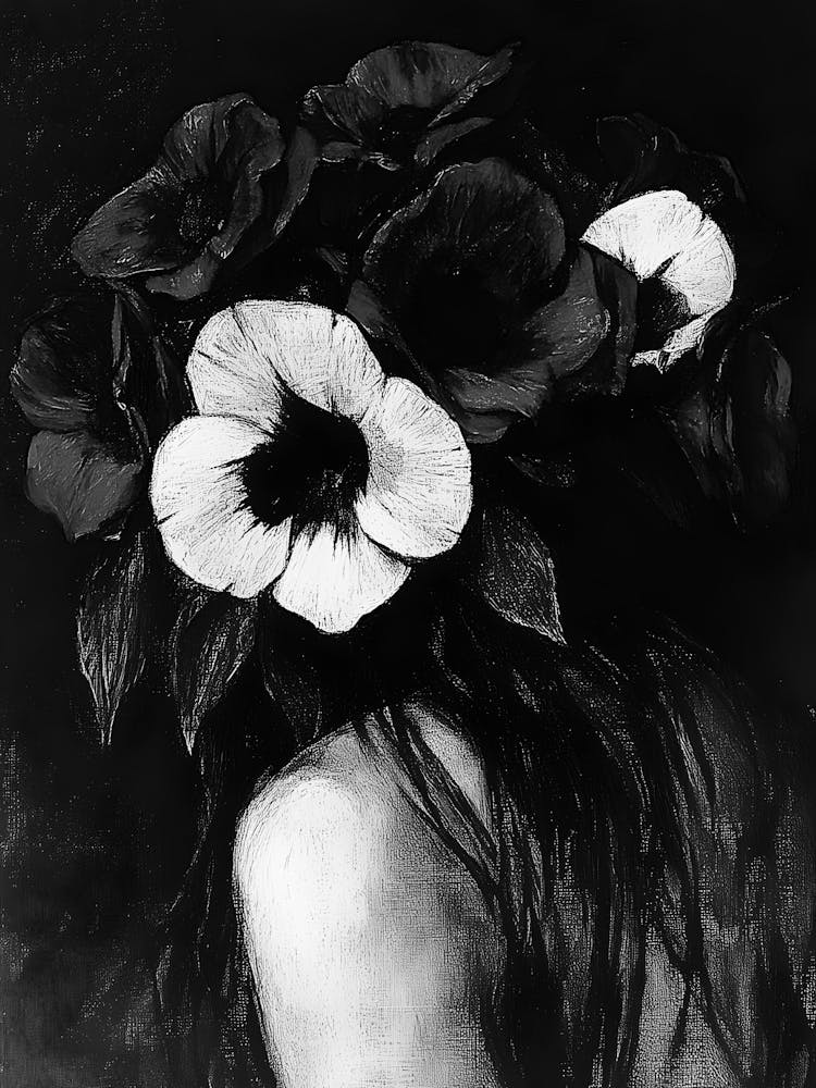 Flowers On Her Head
