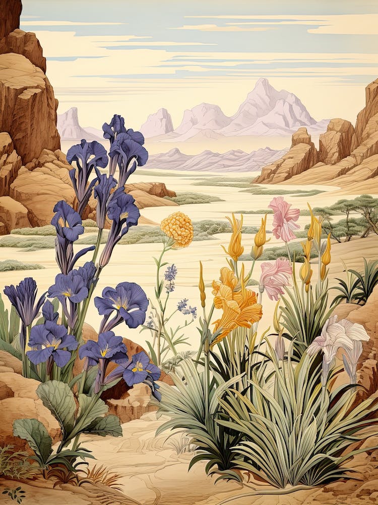 Japanese Iris Victorian Style 1