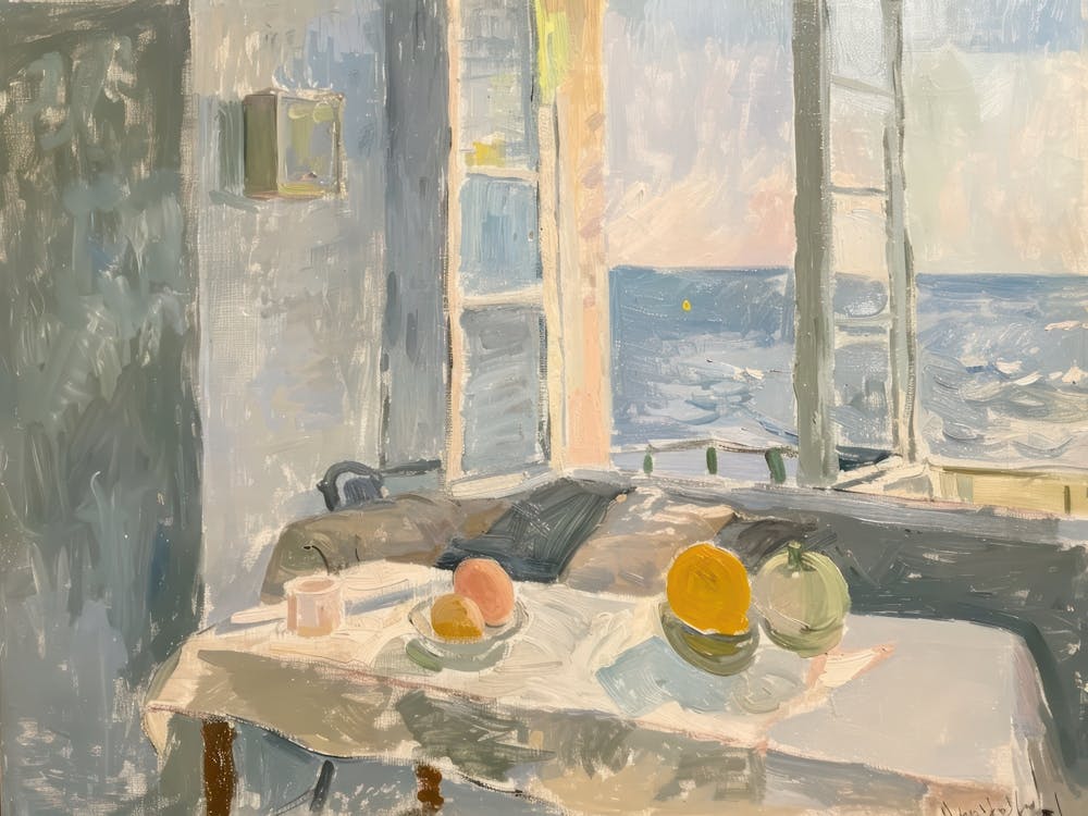 Tranquil Tropics Painting Inspired By Paul Cezanne