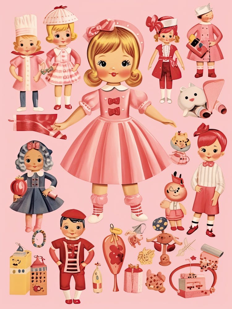 Vintage Paper Doll Kitsch 7